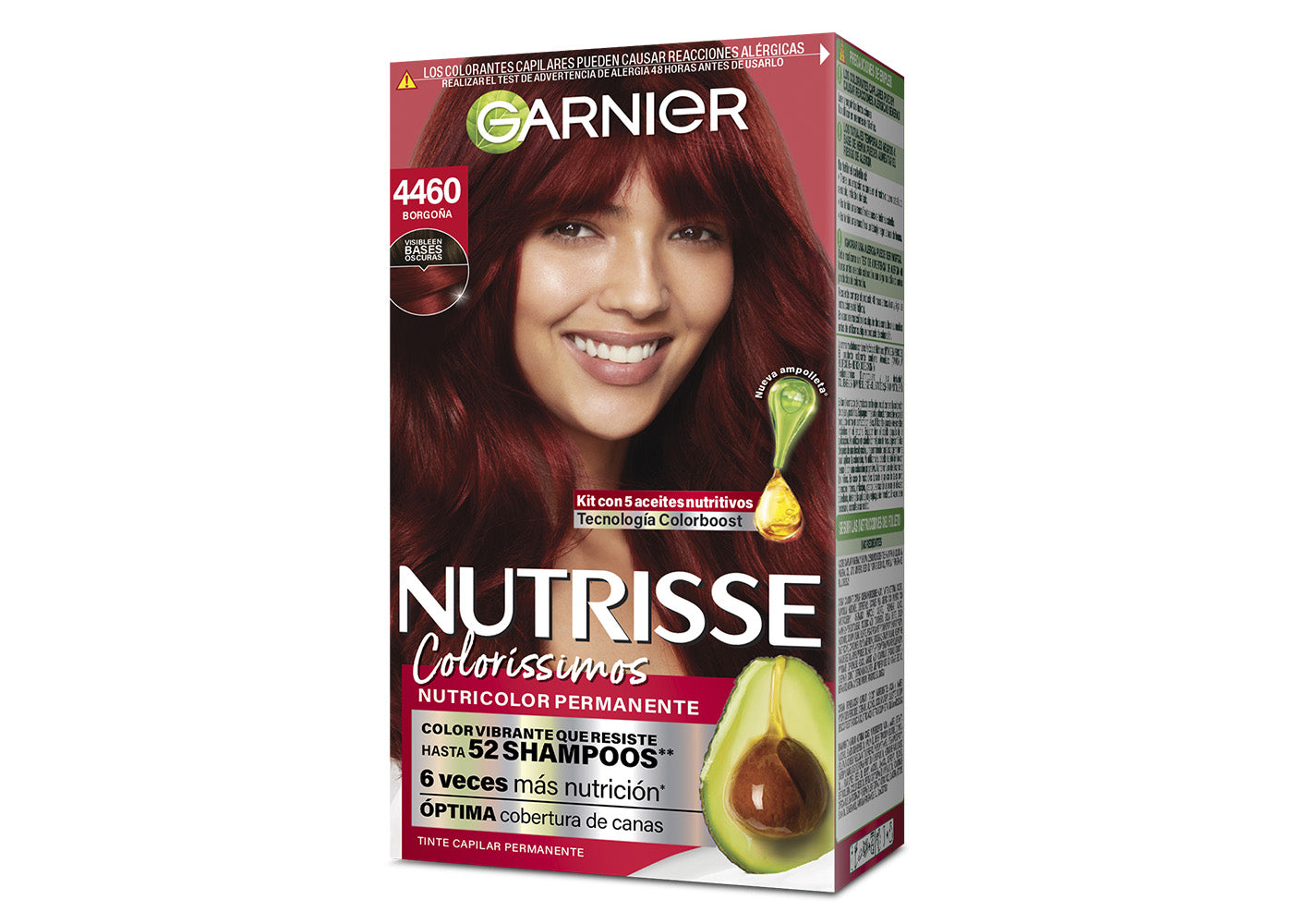 Tinte Rojo para el Cabello 4460 Borgoña Nutrisse Coloríssimos